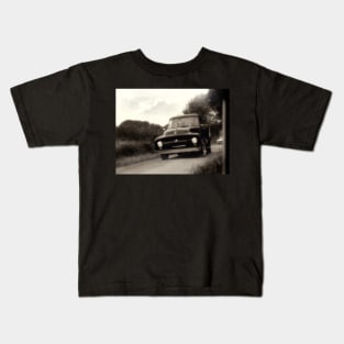 1954 FORD F-100, black white Kids T-Shirt